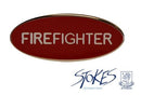 Firefighter Oval Gold Pin