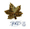 Maple Leaf Large Sew On Silver Pin 3/4"