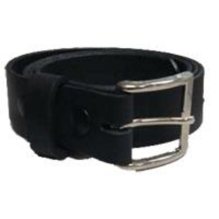 BLACK Leather Belt With Buckle