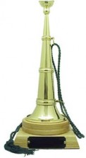TRUMPET Award Brass with Wood Base