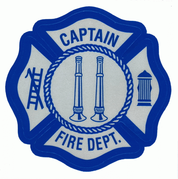 CAPTAIN Helmet Decals Blue and White